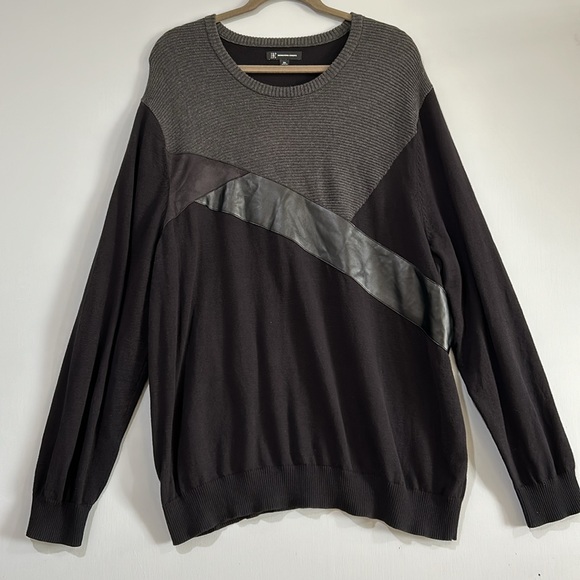 INC International Concepts Other - INC MENS HEAVYWEIGHT SWEATER BLACK GRAY LONG SLEEVE SZ 3XL